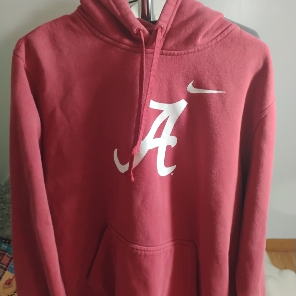 Nike Crimson Hoodie with White Logo